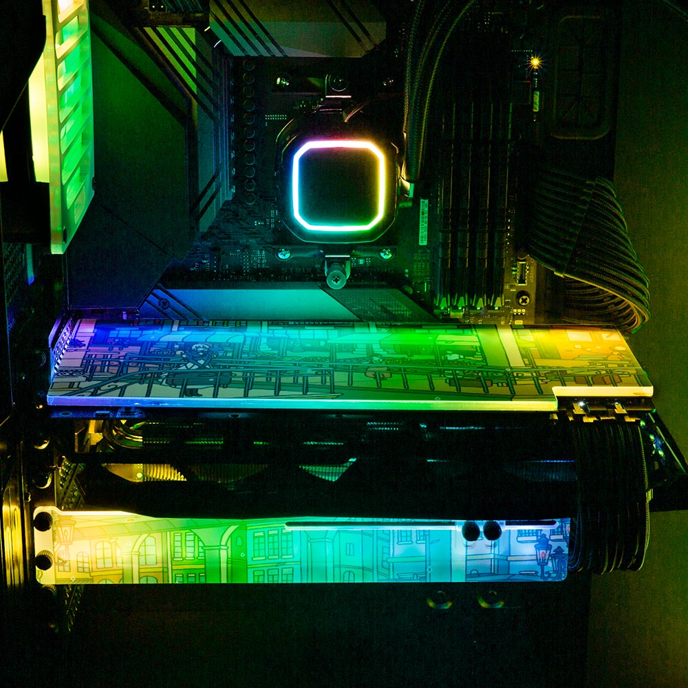 Ghostwriter RGB GPU Support Bracket - Seerlight - V1Tech