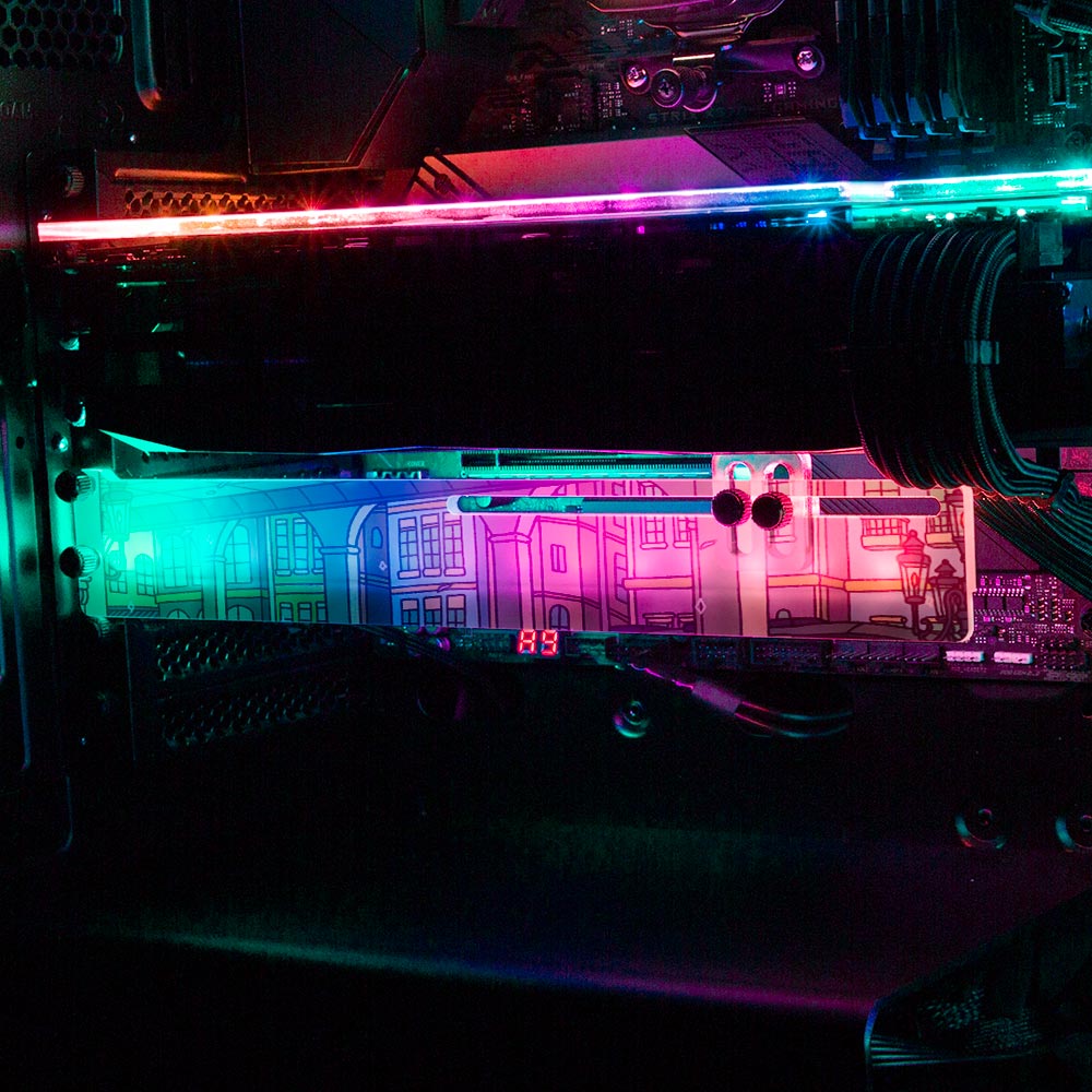 Ghostwriter RGB GPU Support Bracket - Seerlight - V1Tech