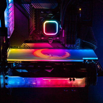 Girl On the the Moon RGB GPU Backplate - Seerlight - V1Tech