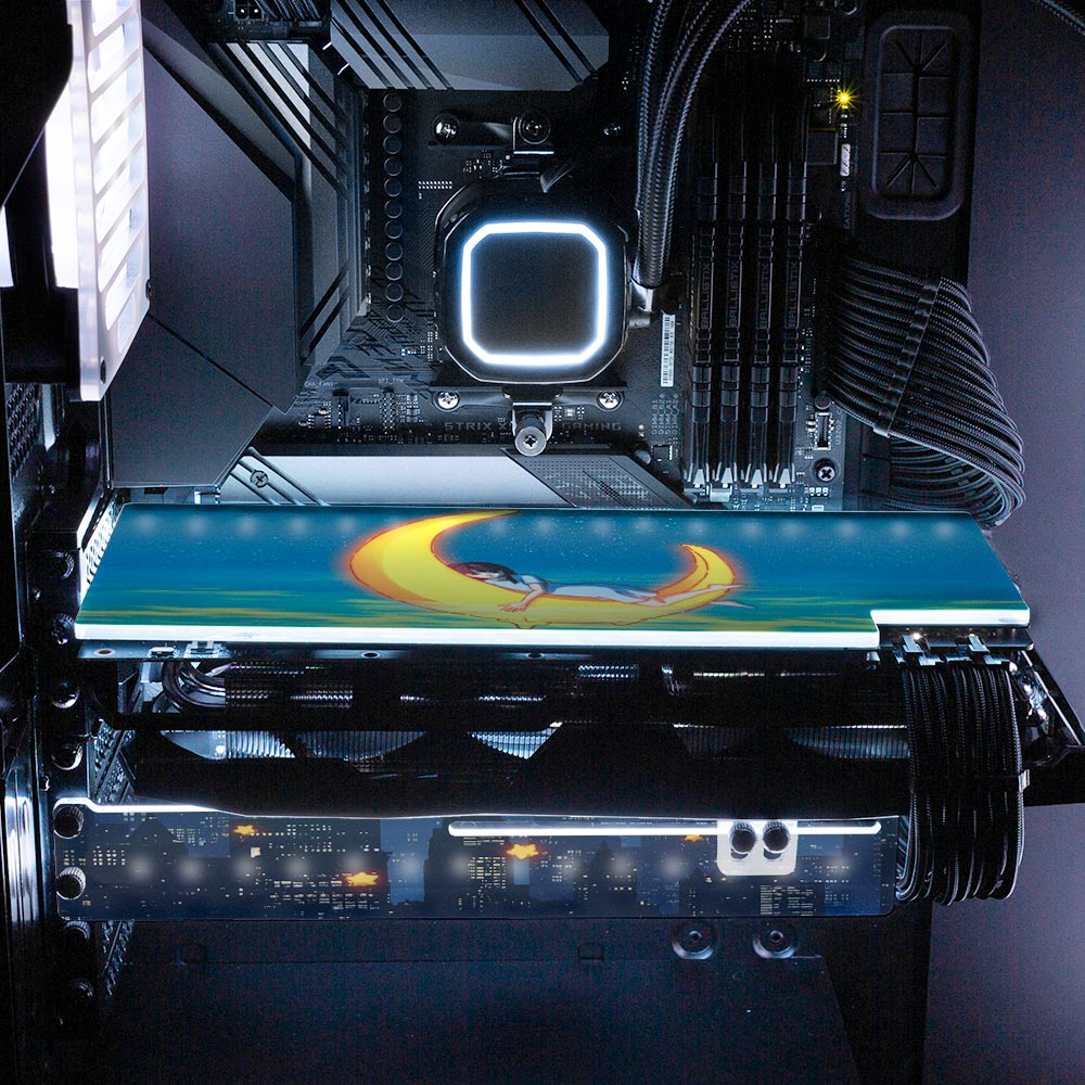 Girl On the the Moon RGB GPU Backplate - Seerlight - V1Tech