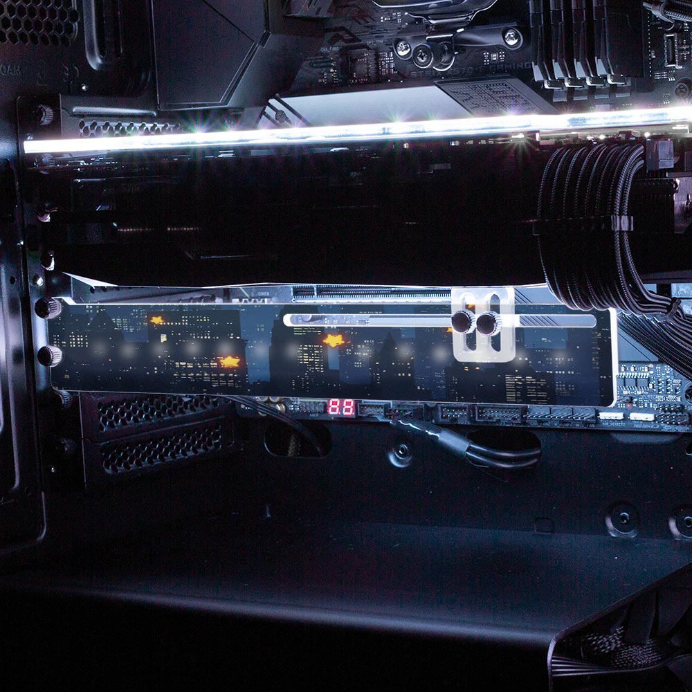 Girl On the the Moon RGB GPU Support Bracket - Seerlight - V1Tech