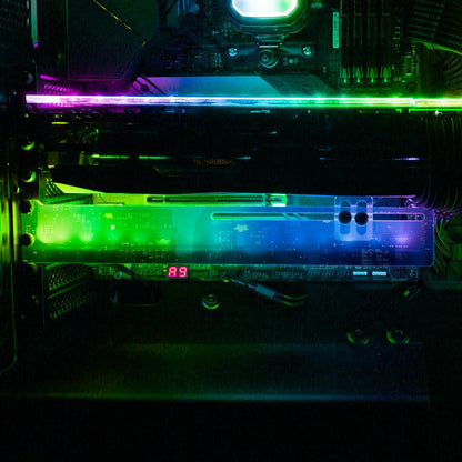 Girl On the the Moon RGB GPU Support Bracket - Seerlight - V1Tech