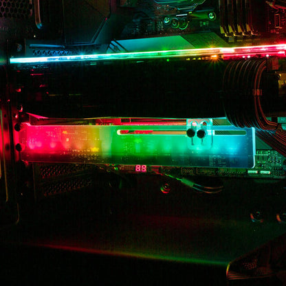 Girl On the the Moon RGB GPU Support Bracket - Seerlight - V1Tech