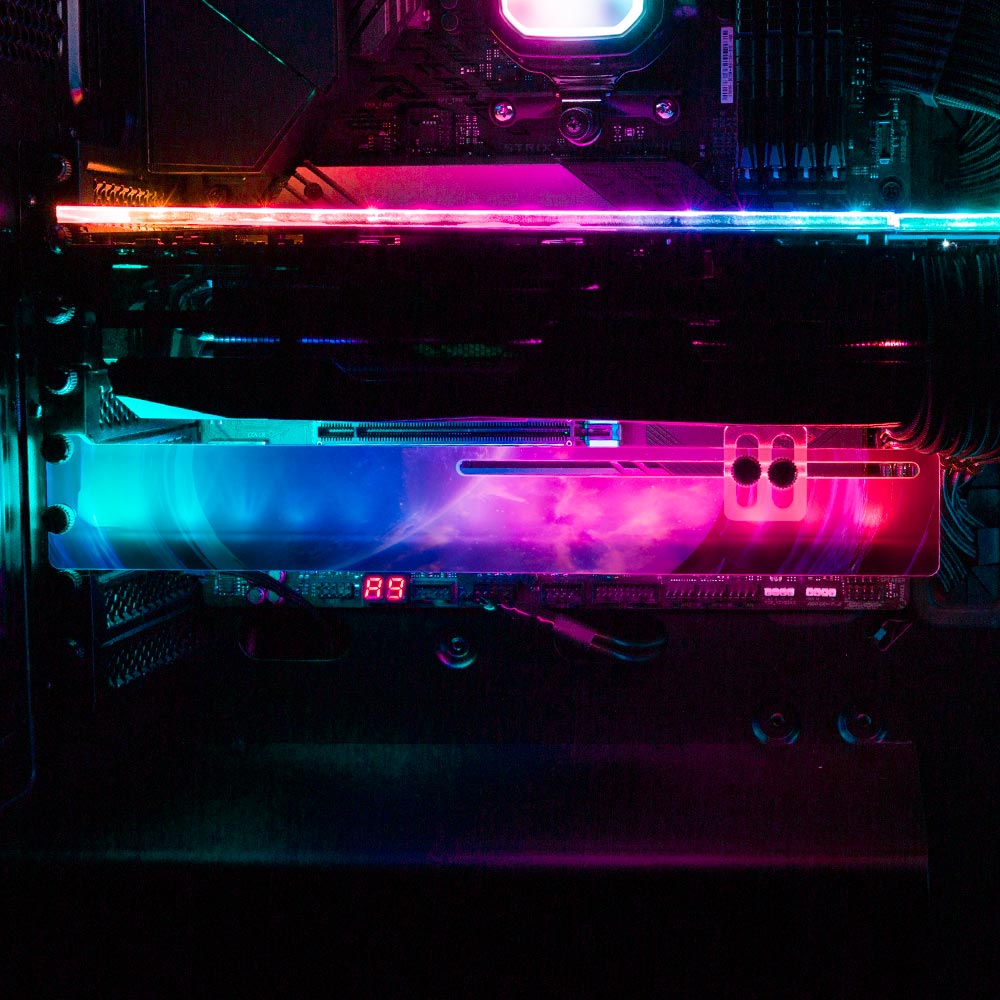 Glowing Night RGB GPU Support Bracket - Ismaeel Shaikh - V1Tech