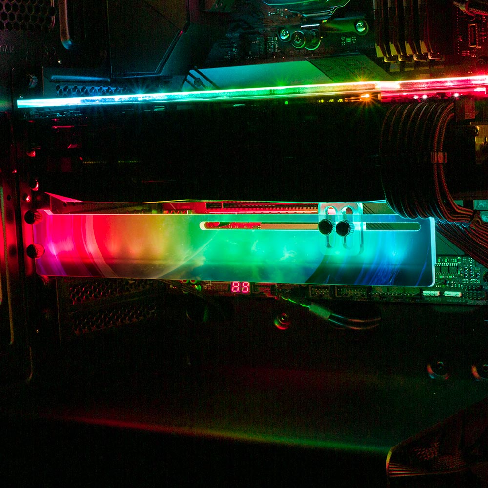 Glowing Night RGB GPU Support Bracket - Ismaeel Shaikh - V1Tech