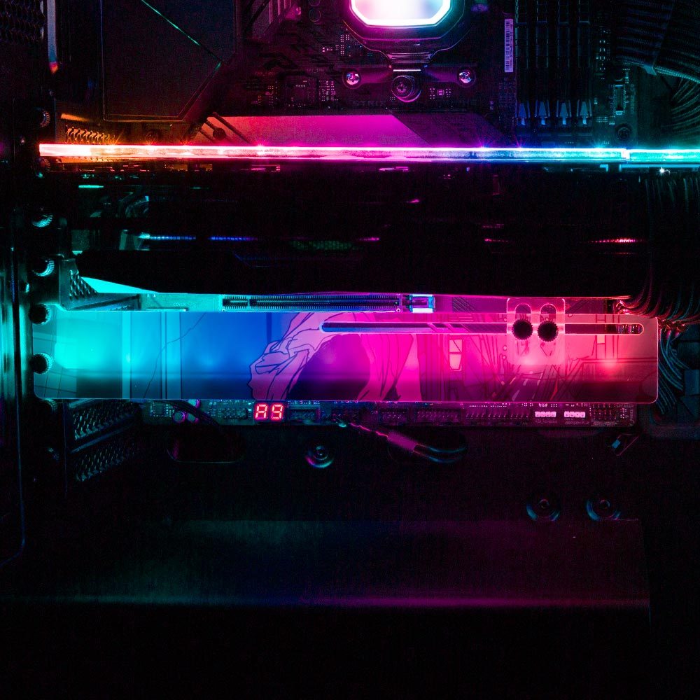 Goodnight City RGB GPU Support Bracket - Annicelric - V1Tech