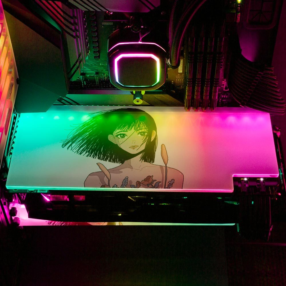 Grow Flowers Not Feelings RGB GPU Backplate - Annicelric - V1Tech