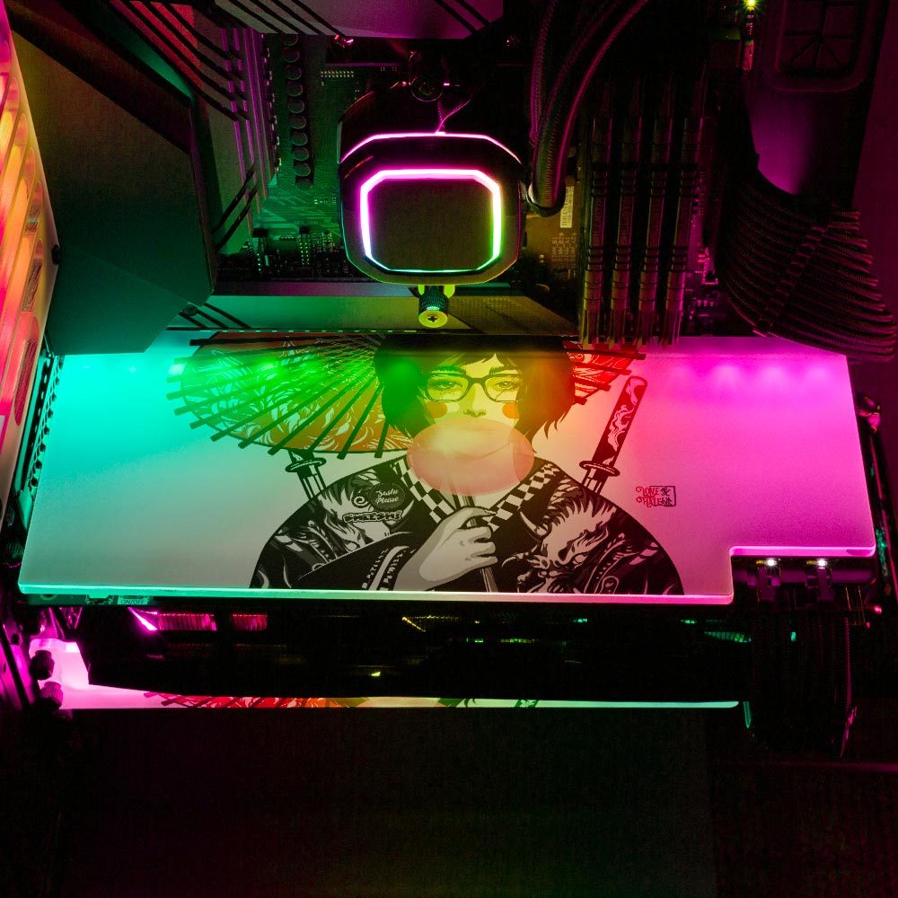 Gum Geisha RGB GPU Backplate - HeyMoonly - V1Tech