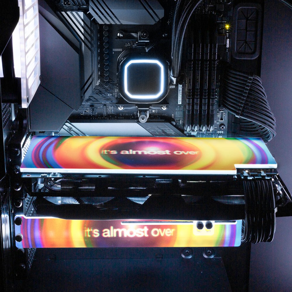 Hang In There RGB GPU Backplate - Guedda HM - V1Tech