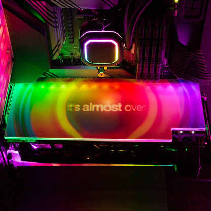 Hang In There RGB GPU Backplate - Guedda HM - V1Tech