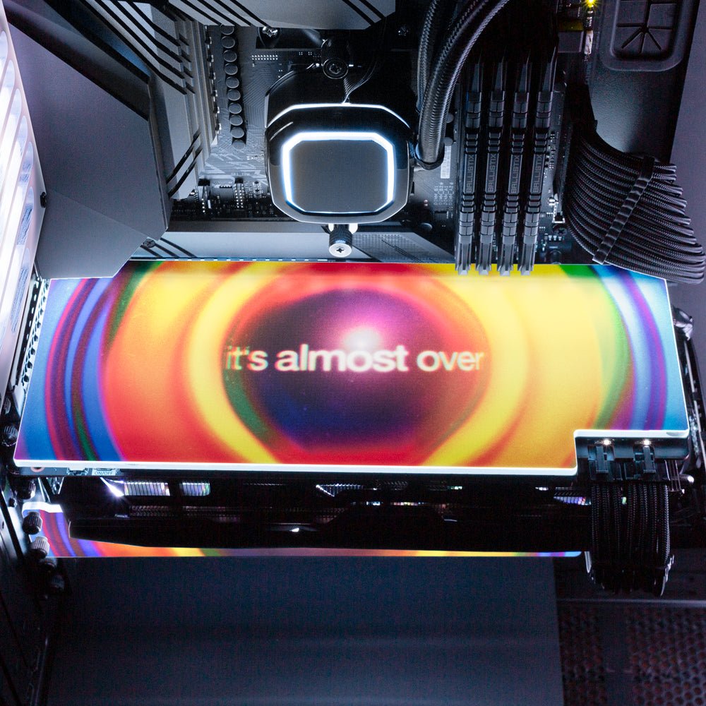 Hang In There RGB GPU Backplate - Guedda HM - V1Tech