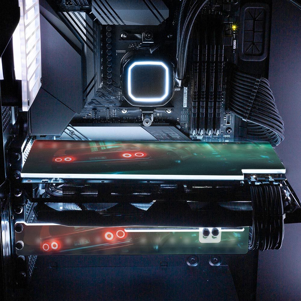 Hazy Car Ride RGB GPU Support Bracket - Skie Graphic Studio - V1Tech