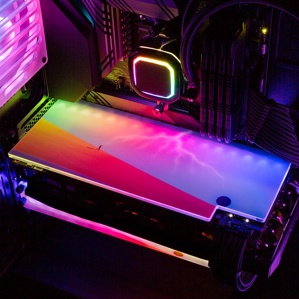 Heavenly Union RGB GPU Backplate - Spectacular.way - V1Tech