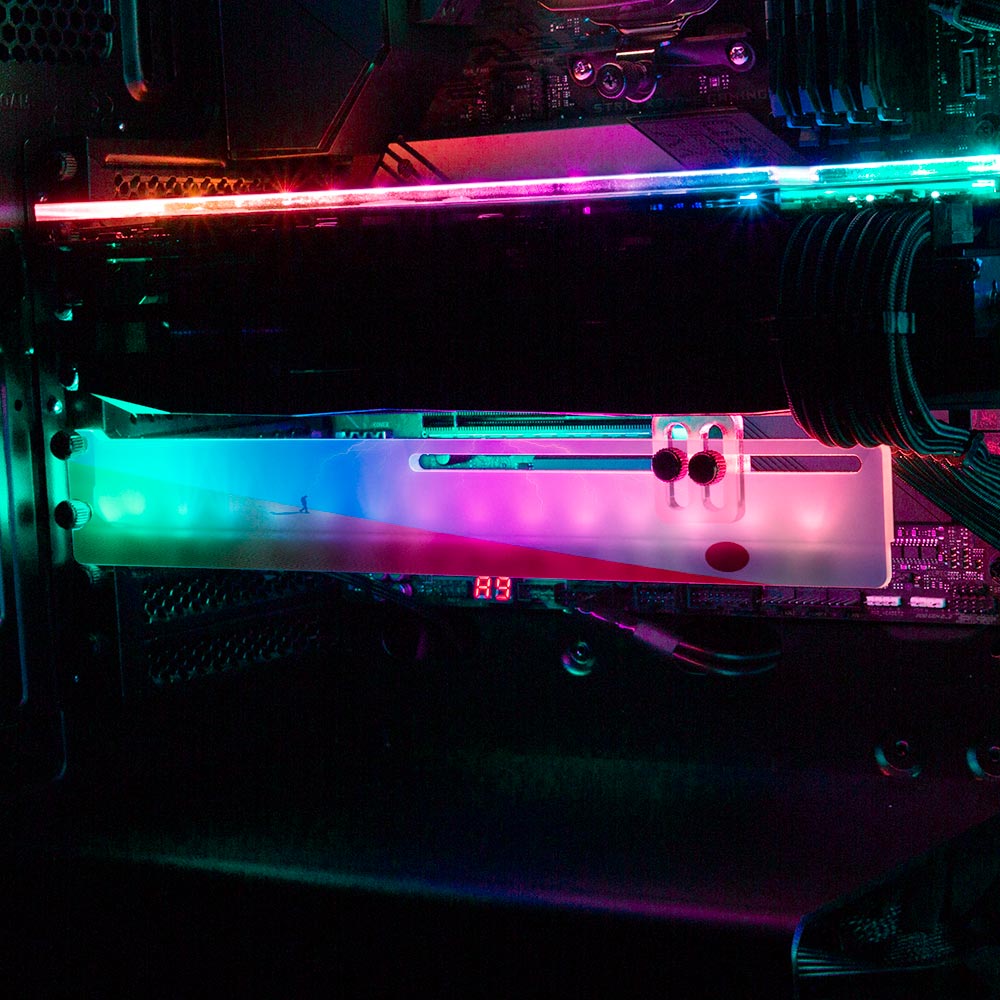 Heavenly Union RGB GPU Support Bracket - Spectacular.way - V1Tech