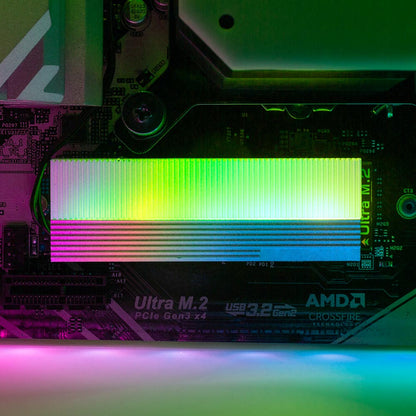 Hologram M.2 Heatsink Cover with ARGB Lighting - Javilostcontrol - V1Tech