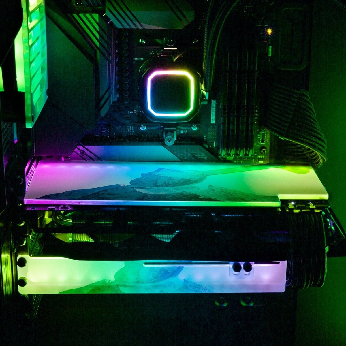 How Many Cups RGB GPU Support Bracket - Perphotal - V1Tech