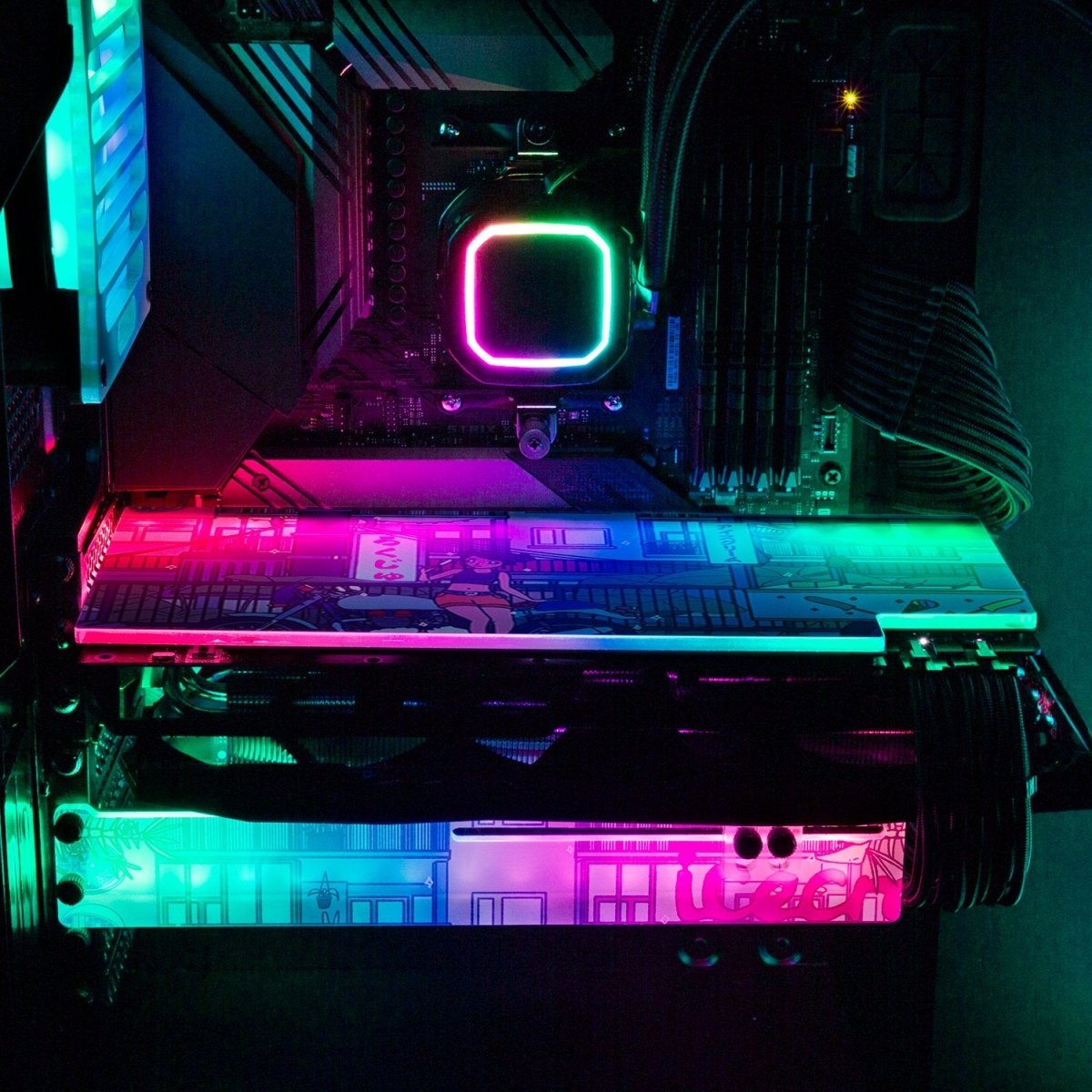 Ice Cream Stop RGB GPU Backplate - Seerlight - V1Tech