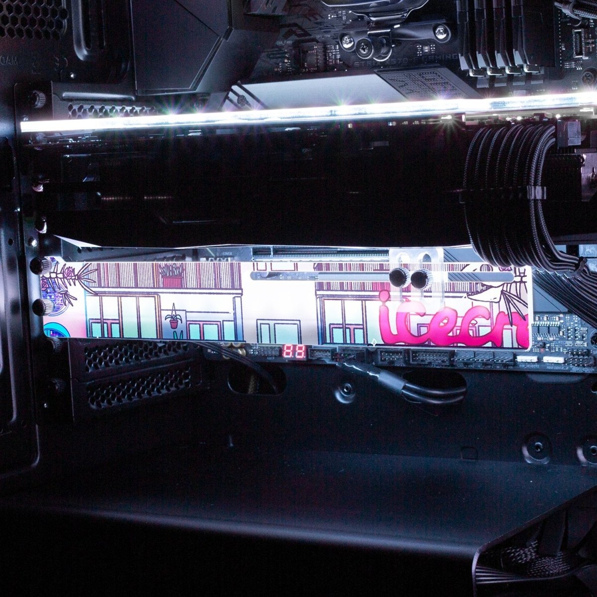 Ice Cream Stop RGB GPU Support Bracket - Seerlight - V1Tech