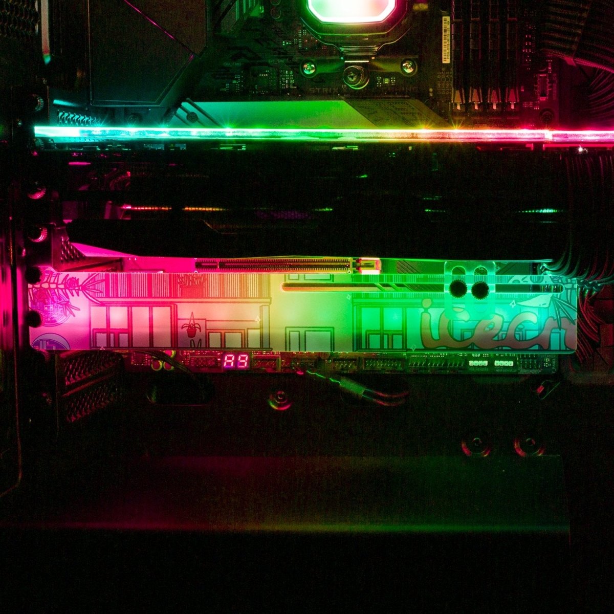 Ice Cream Stop RGB GPU Support Bracket - Seerlight - V1Tech