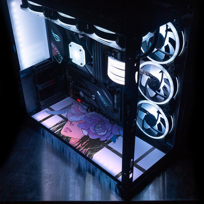 If I Were A Rose Lian Li O11 Dynamic and XL Bottom Panel Plate Cover with ARGB LED Lighting - Annicelric - V1Tech