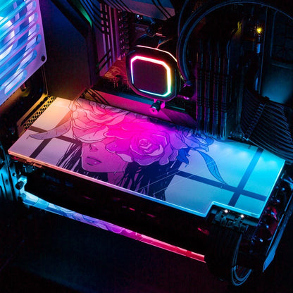 If I Were A Rose RGB GPU Backplate - Annicelric - V1Tech