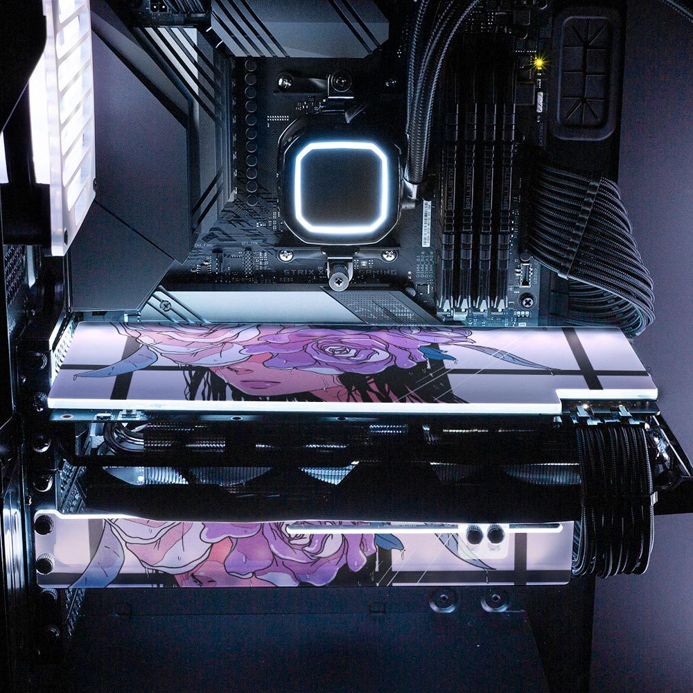 If I Were A Rose RGB GPU Support Bracket - Annicelric - V1Tech