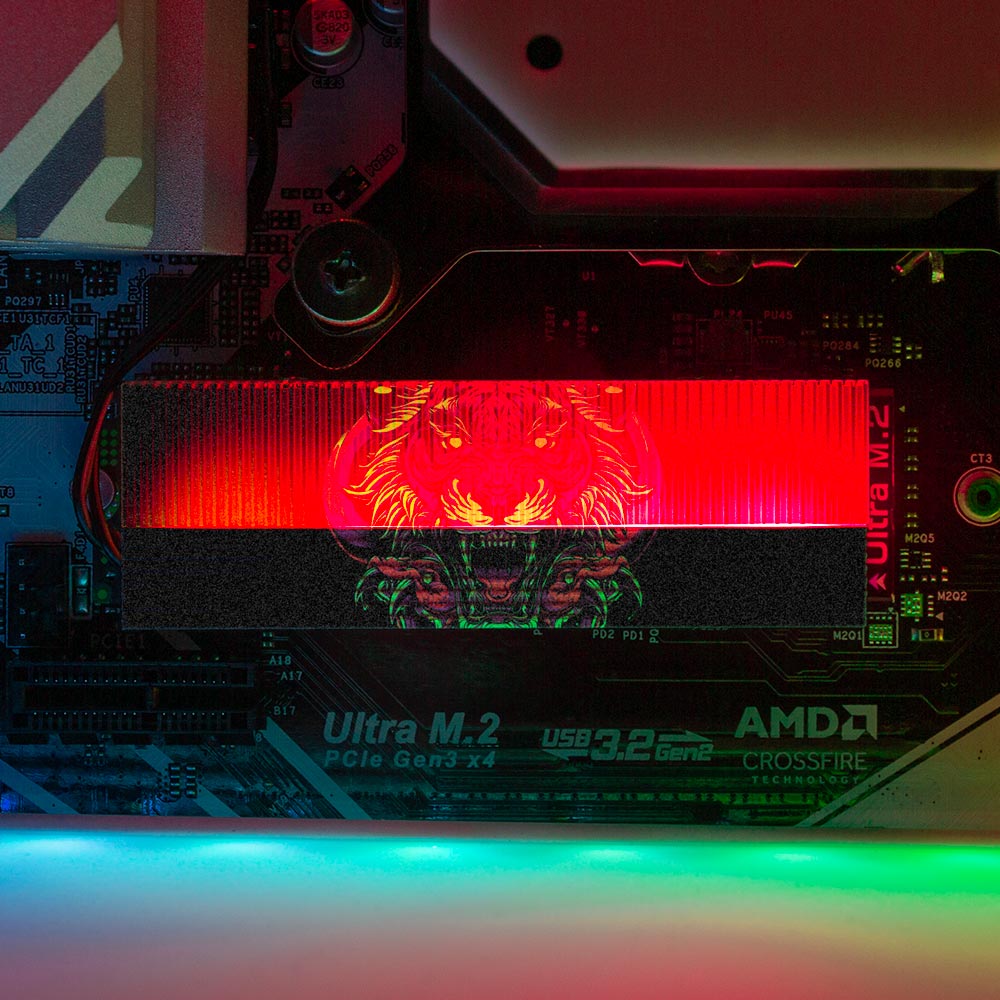 Immortal Tiger M.2 Heatsink Cover with ARGB Lighting - Daniele Caruso - V1Tech