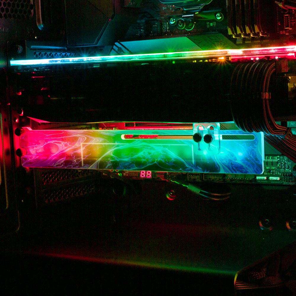 In My Arms RGB GPU Support Bracket - Geoglyser - V1Tech