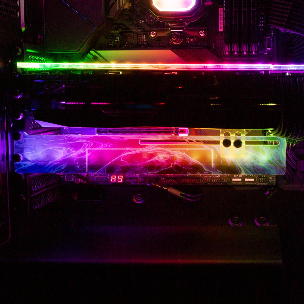 In My Arms RGB GPU Support Bracket - Geoglyser - V1Tech