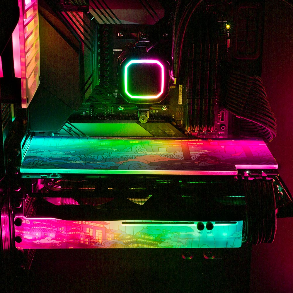 Japanese Ghost RGB GPU Backplate - Seerlight - V1Tech