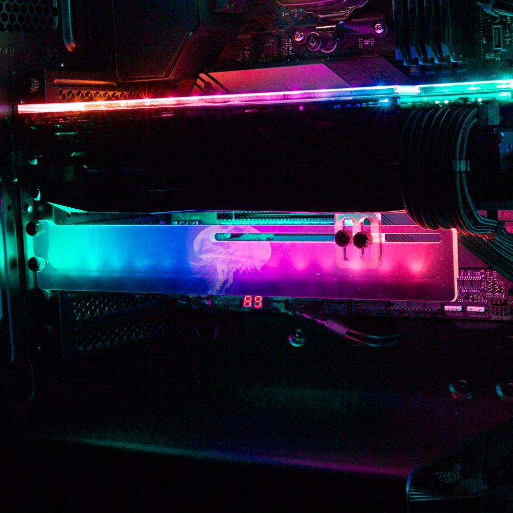 Jelly Moon RGB GPU Support Bracket - Ismaeel Shaikh - V1Tech