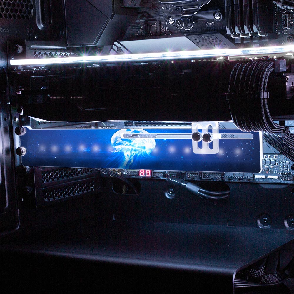 Jelly Moon RGB GPU Support Bracket - Ismaeel Shaikh - V1Tech