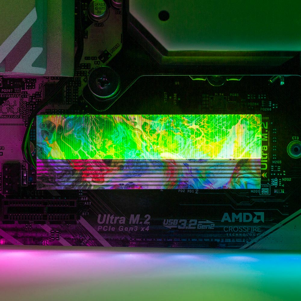 Kamikaze M.2 Heatsink Cover with ARGB Lighting - Geoglyser - V1Tech