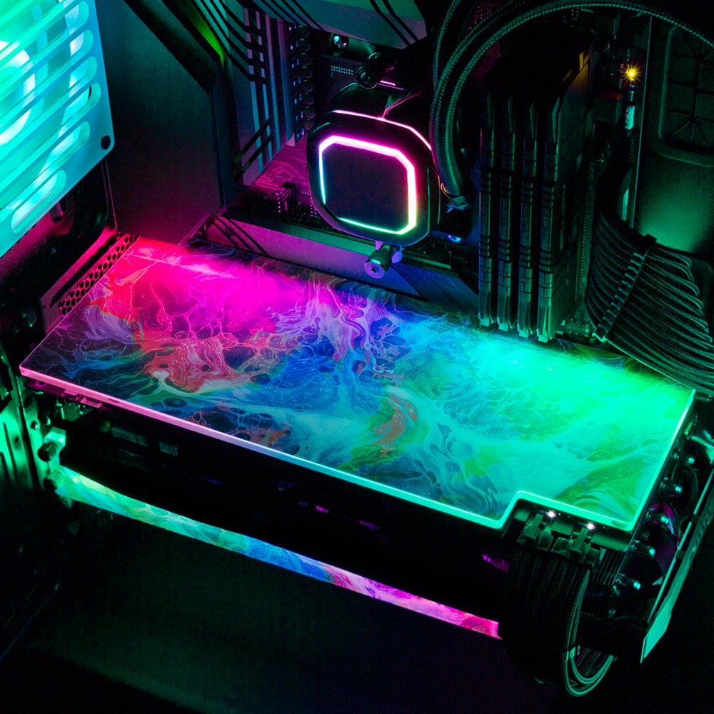 Kamikaze RGB GPU Backplate - Geoglyser - V1Tech