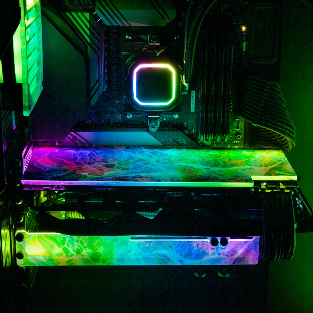 Kamikaze RGB GPU Support Bracket - Geoglyser - V1Tech