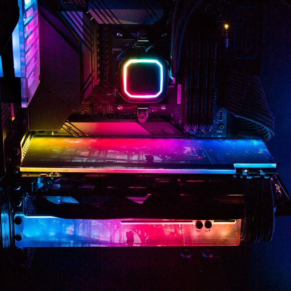 Kiss On the Bridge RGB GPU Backplate - Dan Giuz - V1Tech