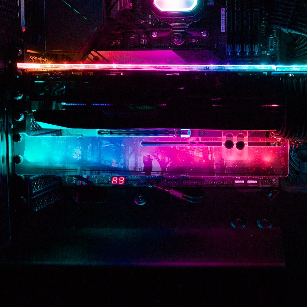 Kiss On the Bridge RGB GPU Support Bracket - Dan Giuz - V1Tech