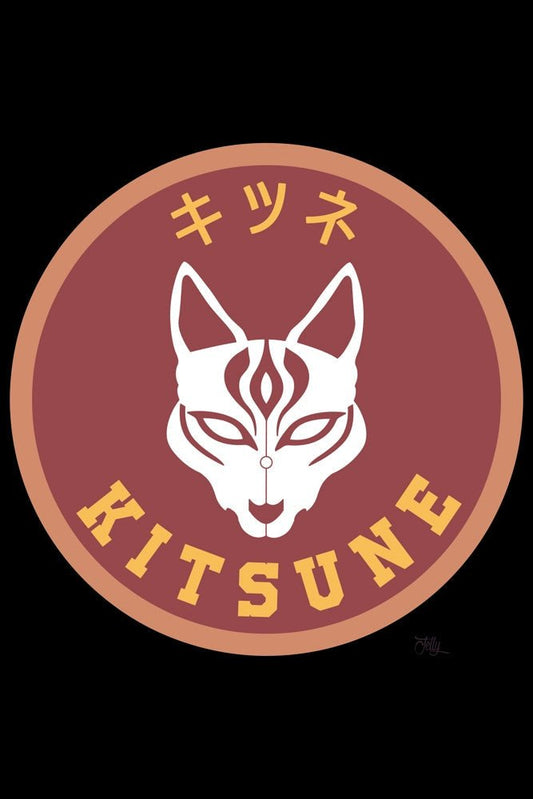 Kitsune Badge Plexi Glass Wall Art - Jelly Pixels - V1Tech