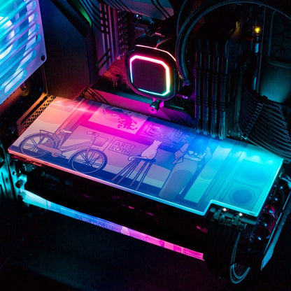 Late Night Cafe RGB GPU Backplate - Aris Roth - V1Tech