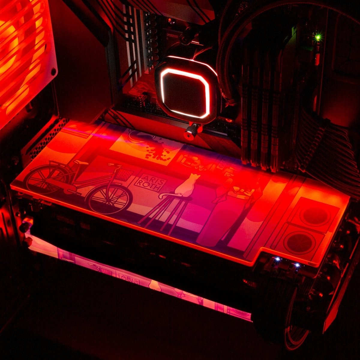 Late Night Cafe RGB GPU Backplate - Aris Roth - V1Tech