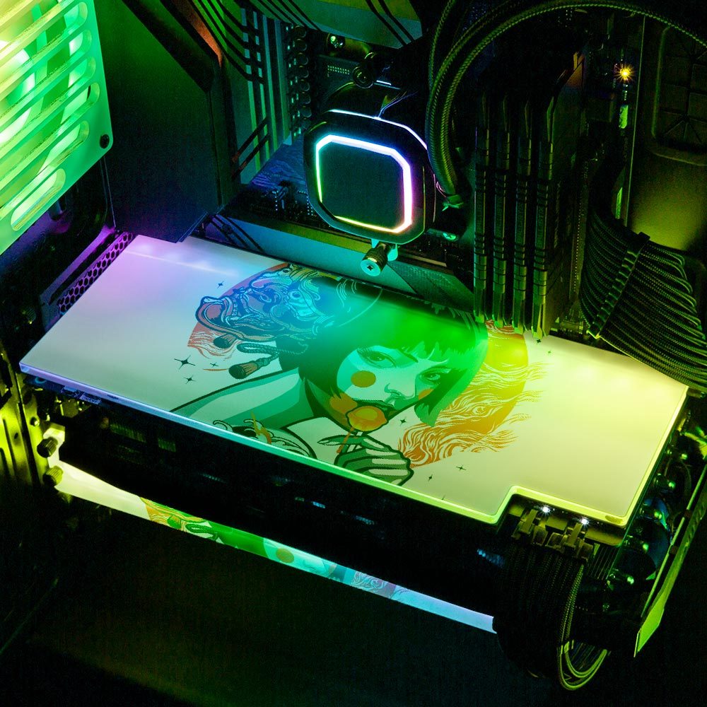 Lollipop Geisha RGB GPU Backplate - HeyMoonly - V1Tech