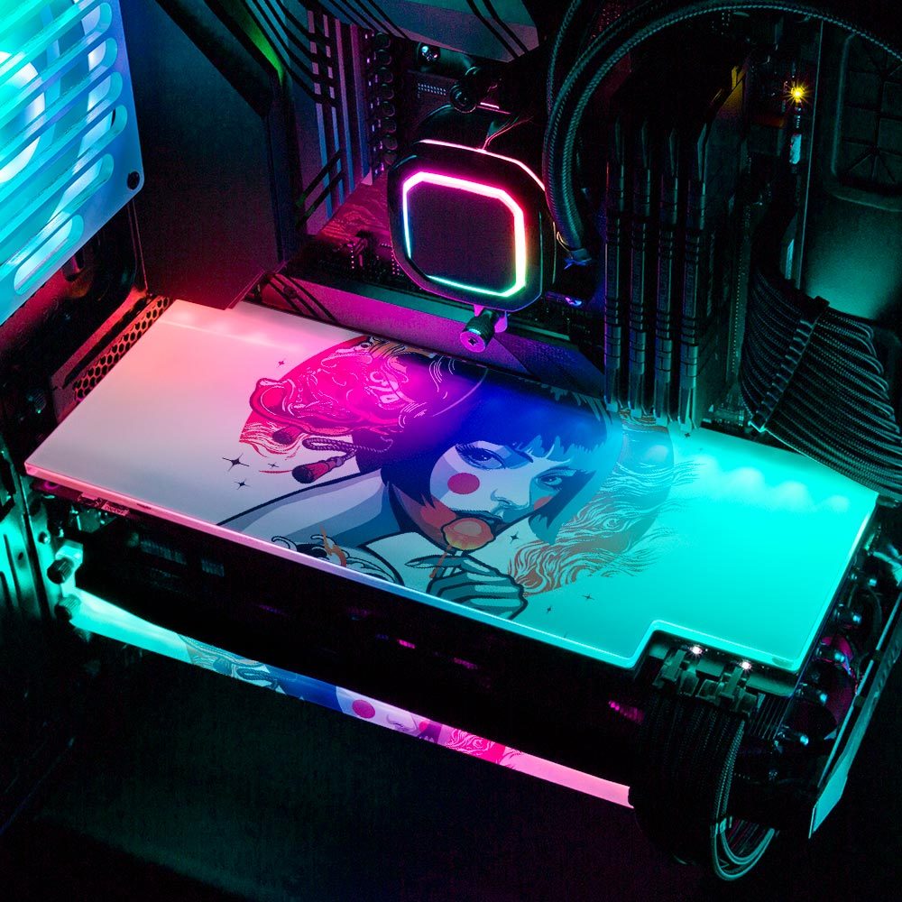 Lollipop Geisha RGB GPU Backplate - HeyMoonly - V1Tech