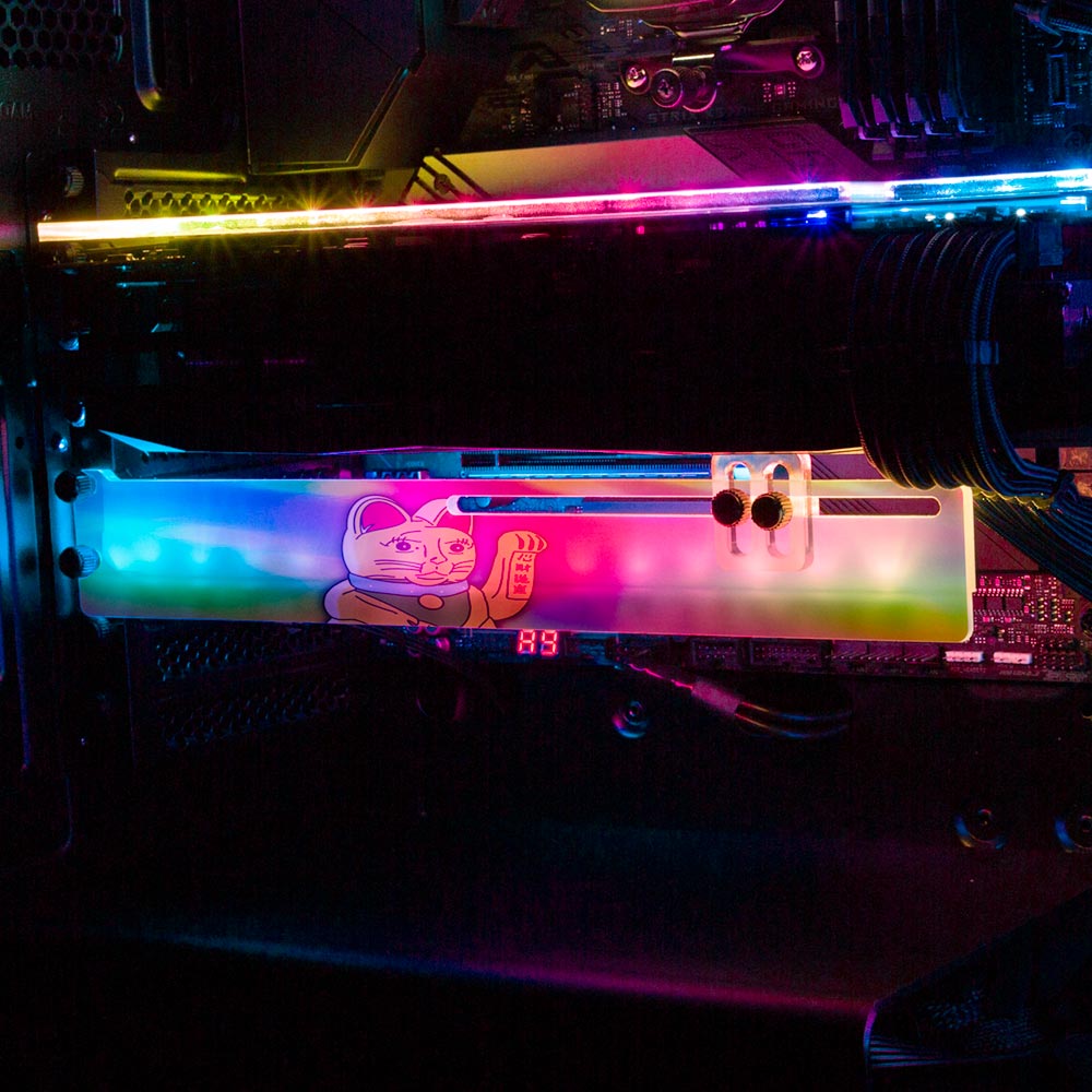 Lucky Cat RGB GPU Support Bracket - Javilostcontrol - V1Tech