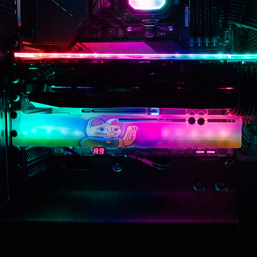 Lucky Cat RGB GPU Support Bracket - Javilostcontrol - V1Tech