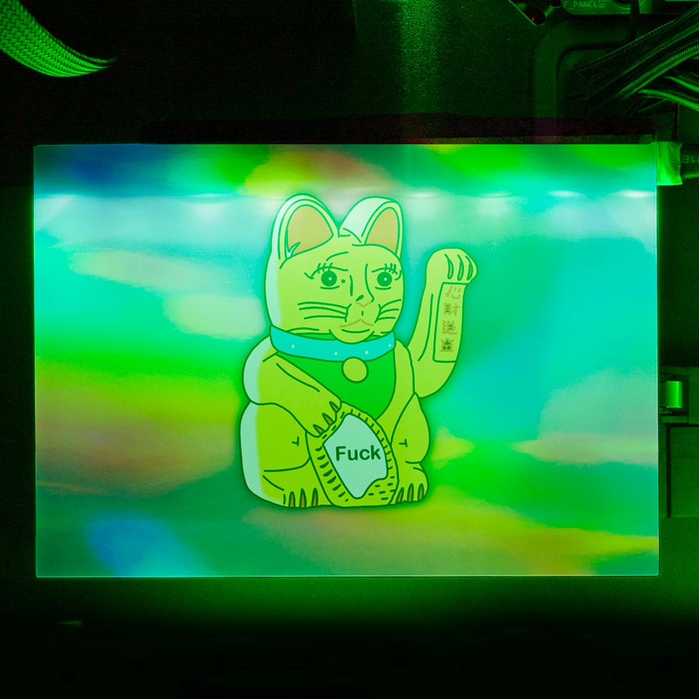 Lucky Cat RGB HDD Cover Horizontal - Javilostcontrol - V1Tech