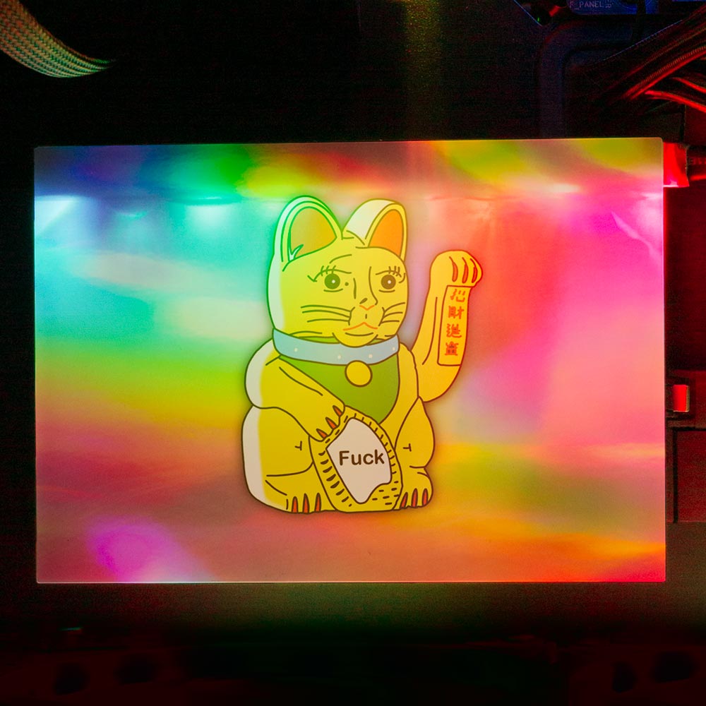 Lucky Cat RGB HDD Cover Horizontal - Javilostcontrol - V1Tech