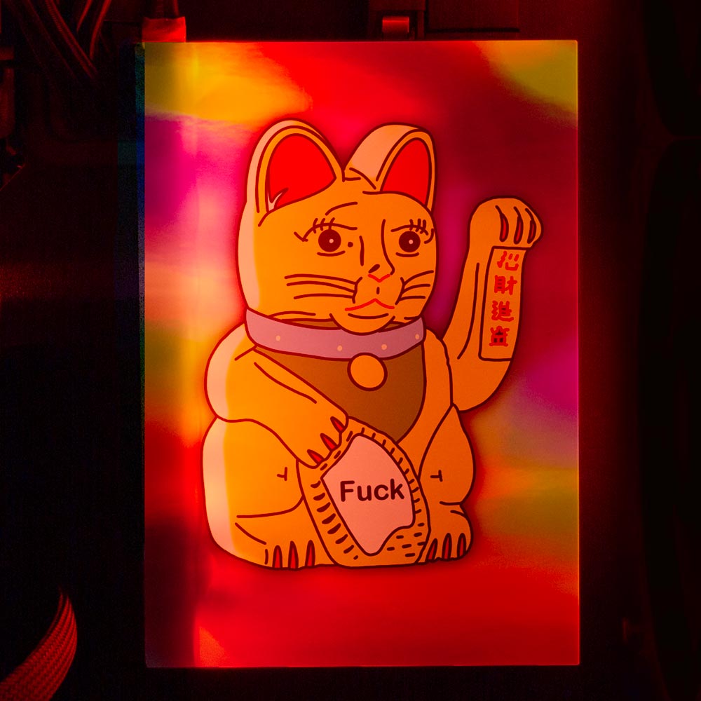 Lucky Cat RGB HDD Cover Vertical - Javilostcontrol - V1Tech