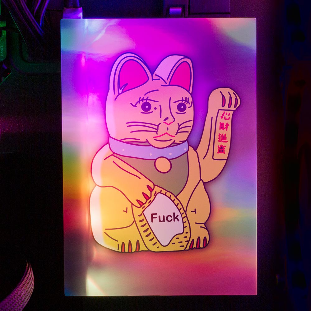 Lucky Cat RGB HDD Cover Vertical - Javilostcontrol - V1Tech