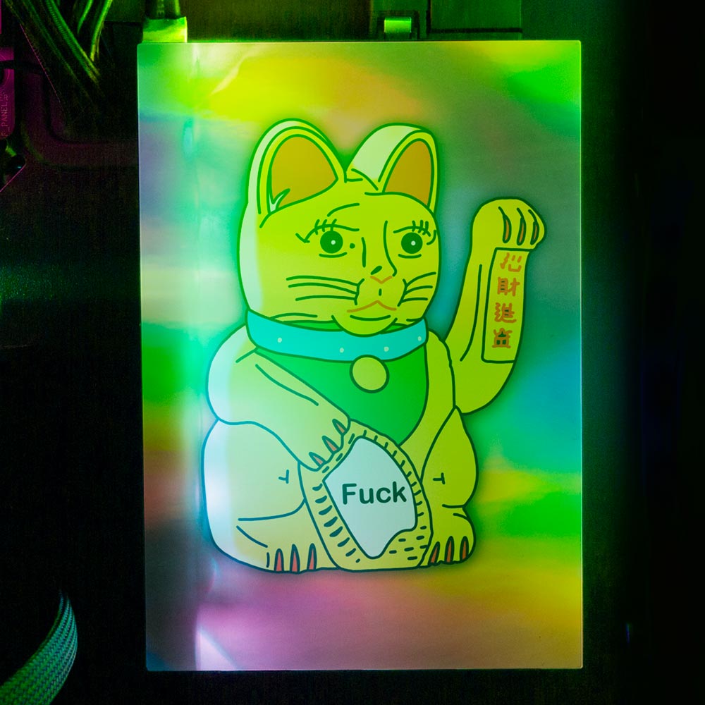 Lucky Cat RGB HDD Cover Vertical - Javilostcontrol - V1Tech