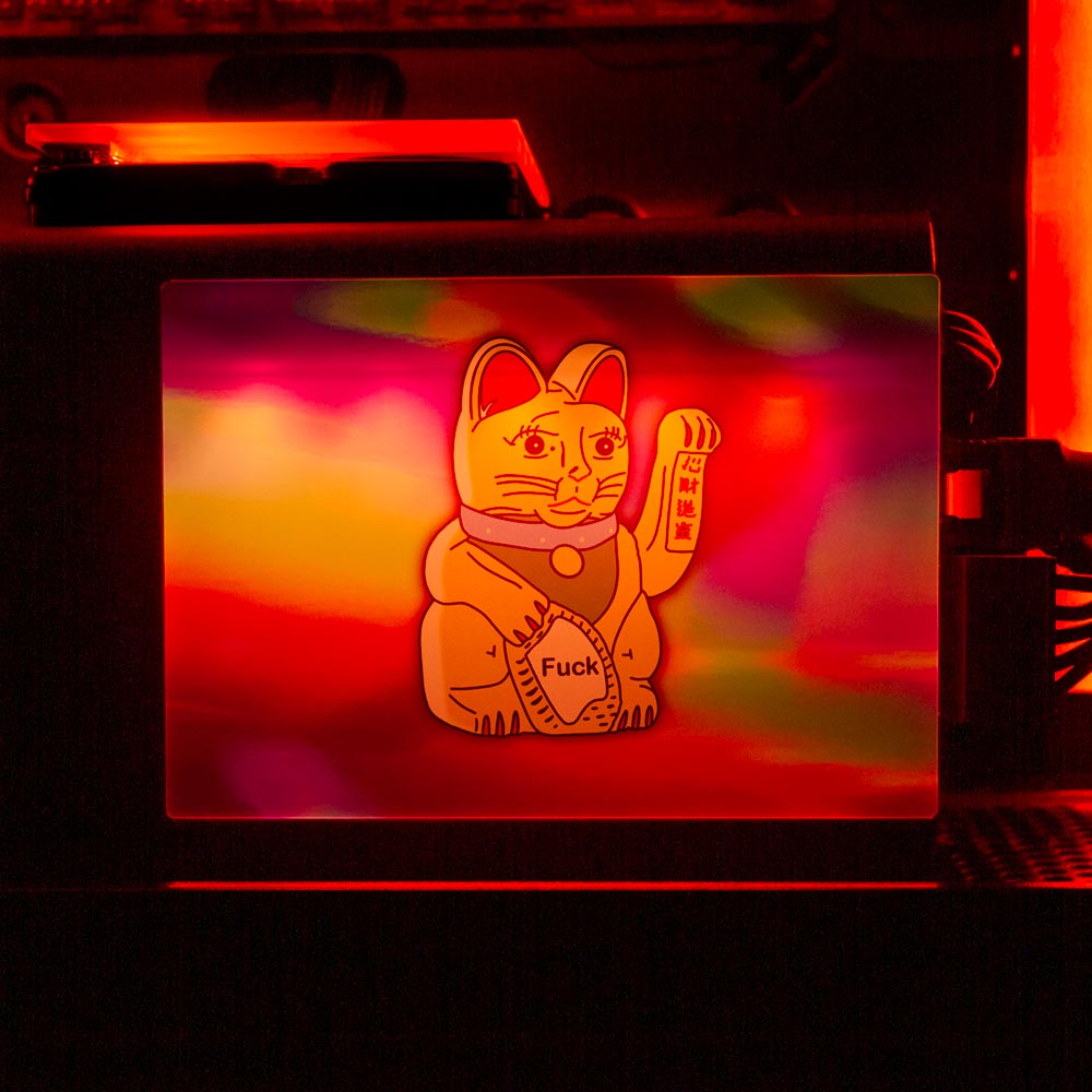 Lucky Cat RGB SSD Cover Horizontal - Javilostcontrol - V1Tech